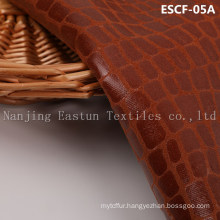 Print and Golden-Plating Suede Fabric Escf-05A